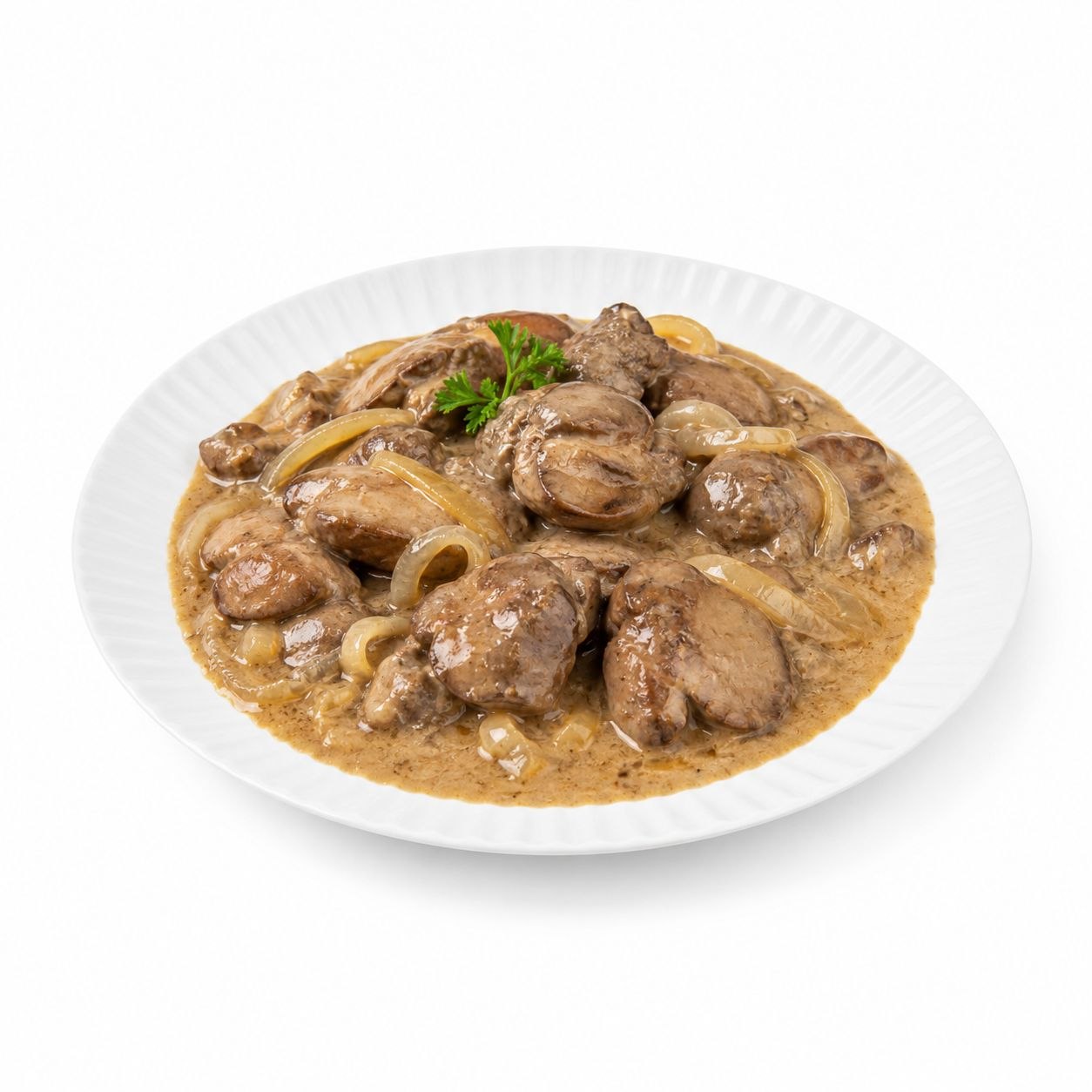 Куряча печінка в соусі